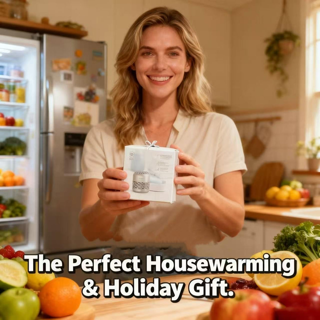HOMIKE Refrigerator Deodorizer, Odor Eliminator,Last up to 10 Years for Car,Closet,Shoes Cabinet,Fridge and Freezer,Outperforms Baking Soda and Activated Carbon(Stainless Steel)