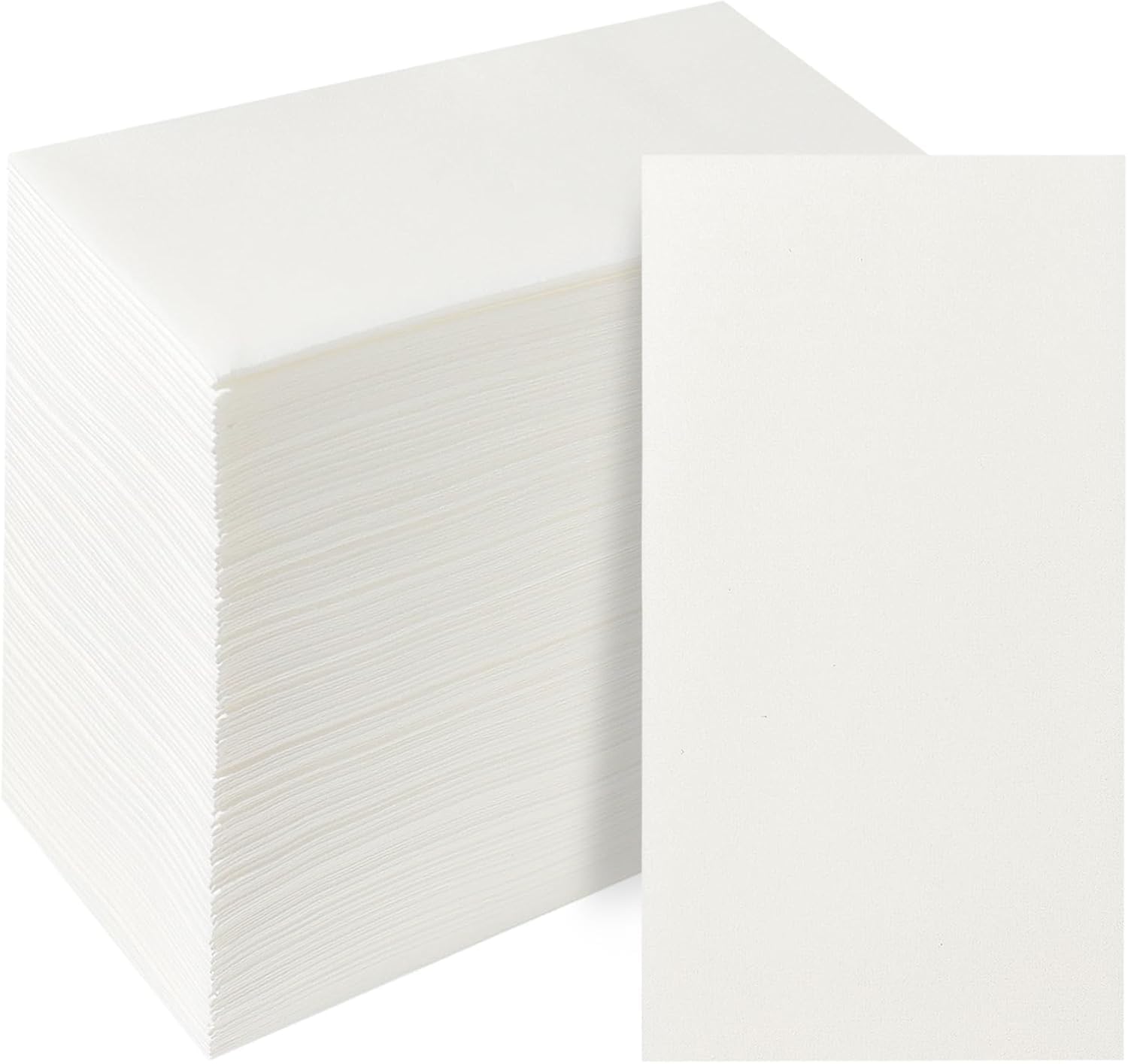 PEACHICHA Disposable Hand Towels, Linen Feel Guest Towels, Cloth Like Paper Napkins, White Bathroom Napkins, Thick Elegant Absorbent 20 * 40 cm, Total 100 Pcs