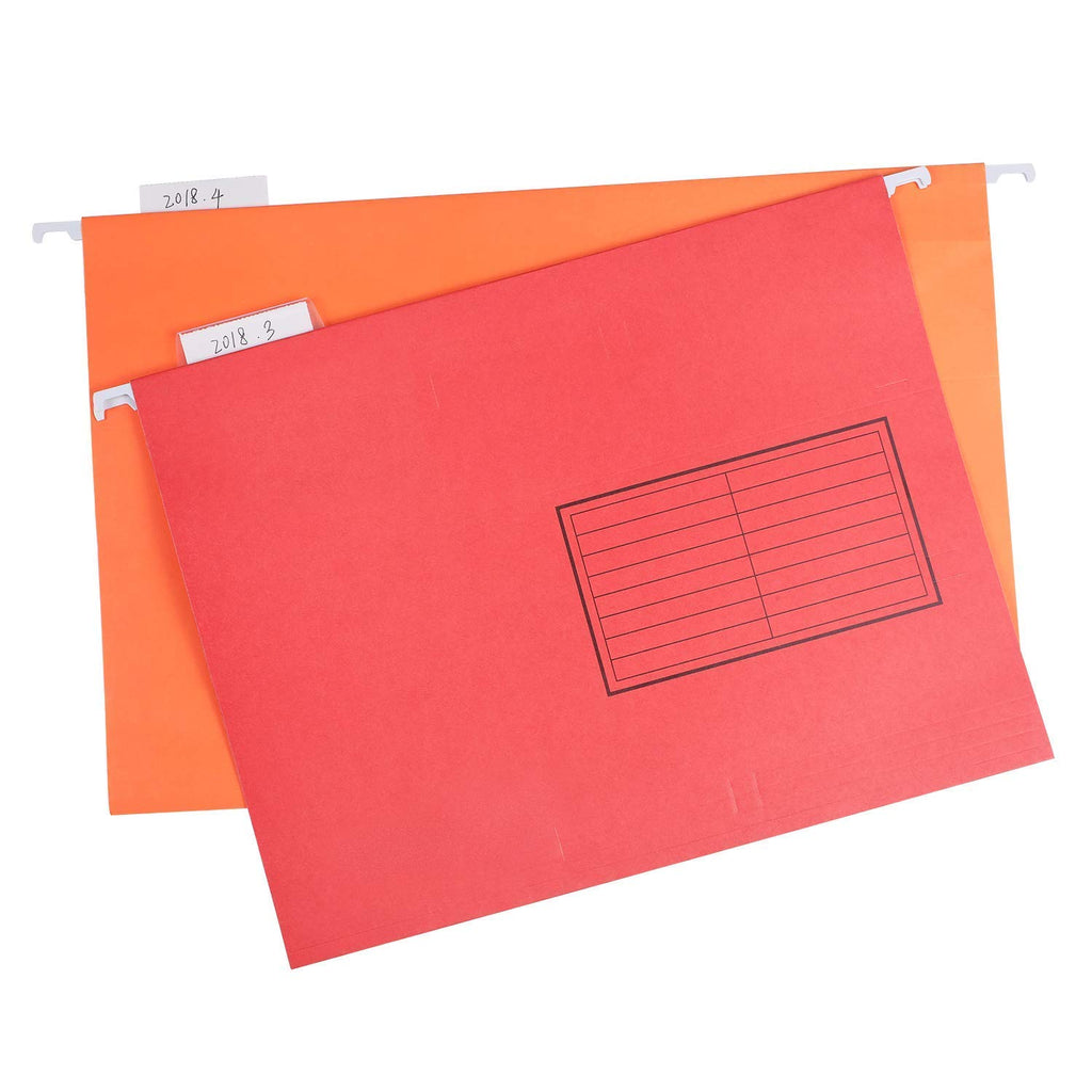 File Folder Tabs, 180 Sets Multicolor Hanging File Folder Tabs and Inserts for Organize, 2 Inch Clear Plastic Hanging File Tabs for Quick Identification