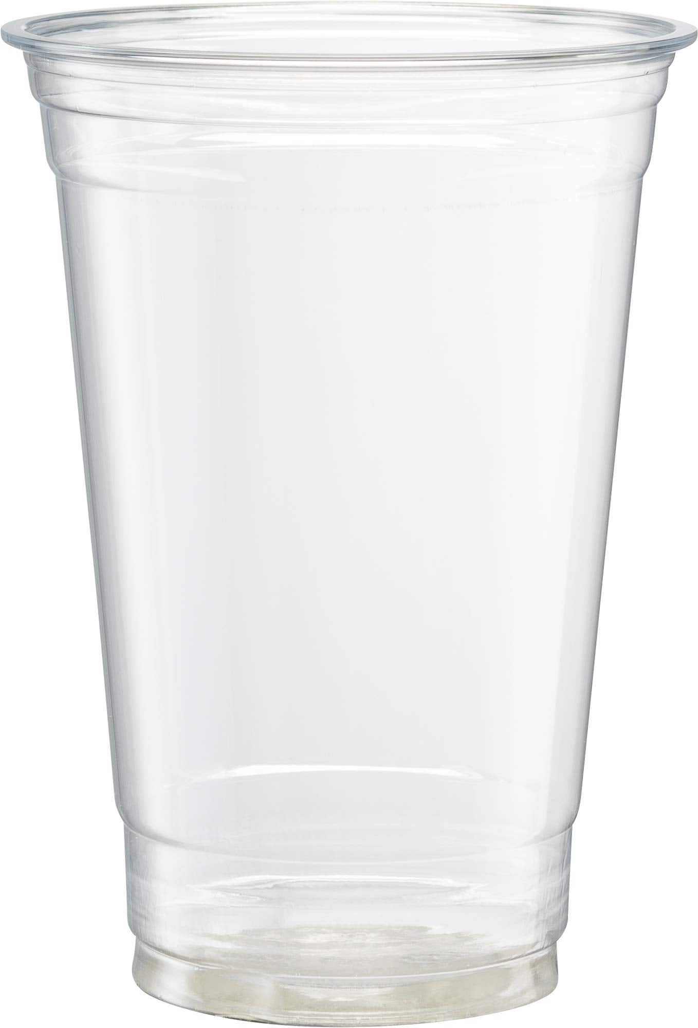 Crystal Clear PET Cups for Iced Coffee,Milkshake, Cold Drinks, Slush, Smoothy's, Slurpee, Ice cream, Dessert, Party's, Plastic Disposable Cups (100, 20 oz)