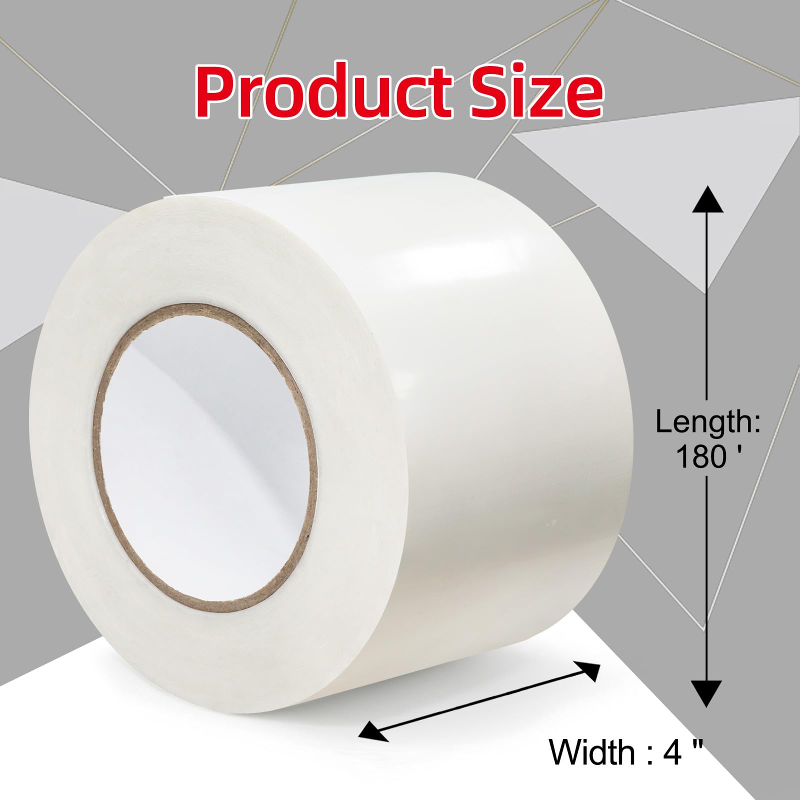 AMOGATO Vapor Barrier Tape - 4'' x 180' 8 Mil, Heavy Duty Waterproof, Polyethylene Repair Tape, Vapor Barrier Seam Tape for Industrial, Crawl Space, Roofs & Barrier Restoration