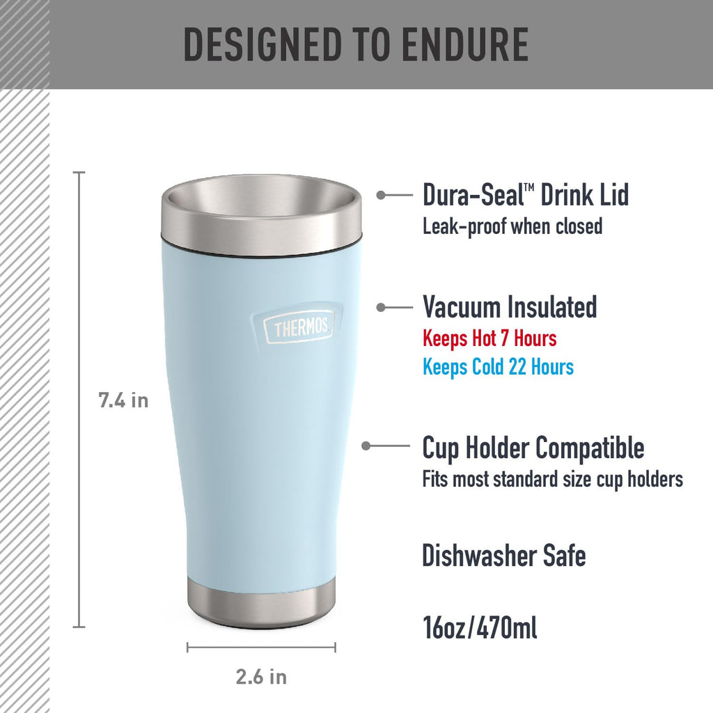 THERMOS, ICON Series, Stainless Steel Tumbler, Glacier, 470mL