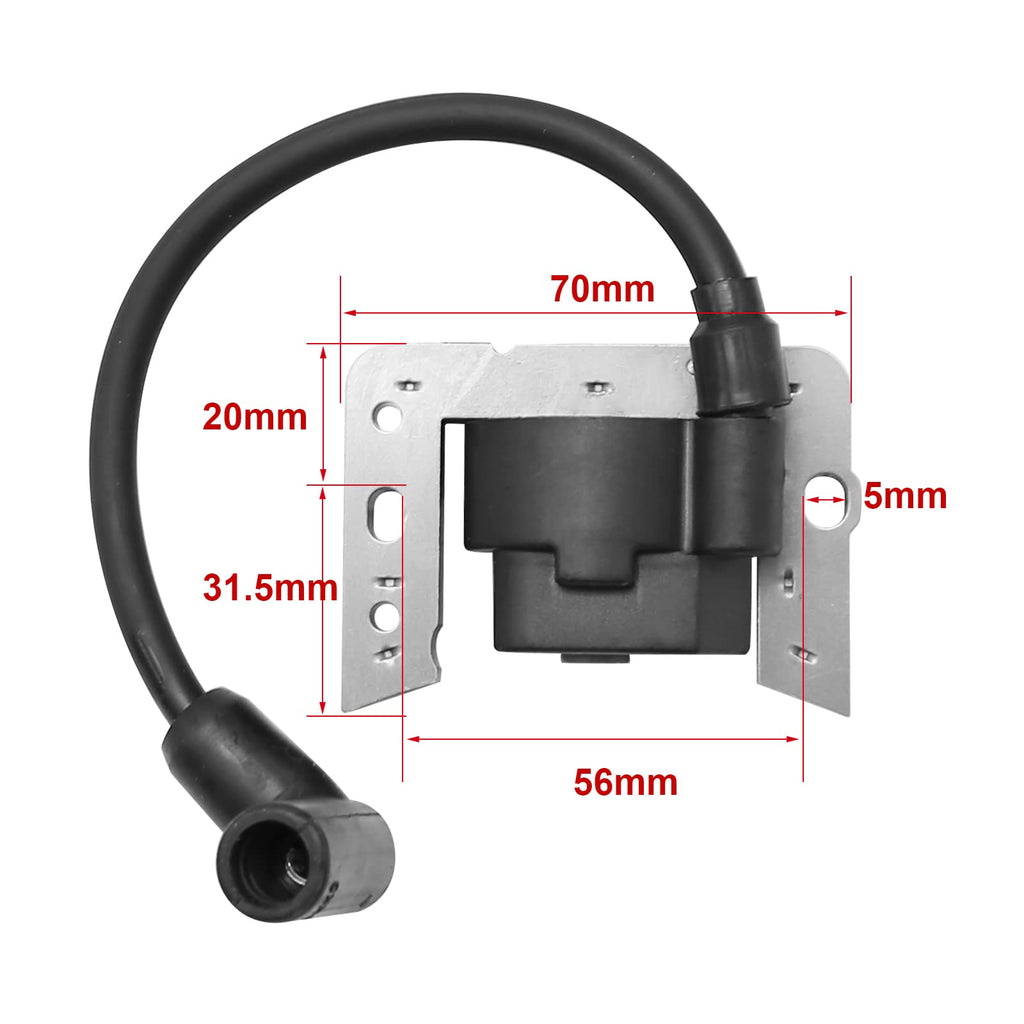 Ignition Coil Spark Plug Kit Replacement for Tecumseh AV520 LH195 OH195 TH139 TV085 TVM140 TVXL840 VLV126 LEV100 LEV115 LEV120 LV148A LV195EA OVRM105 OVRM120 Engine