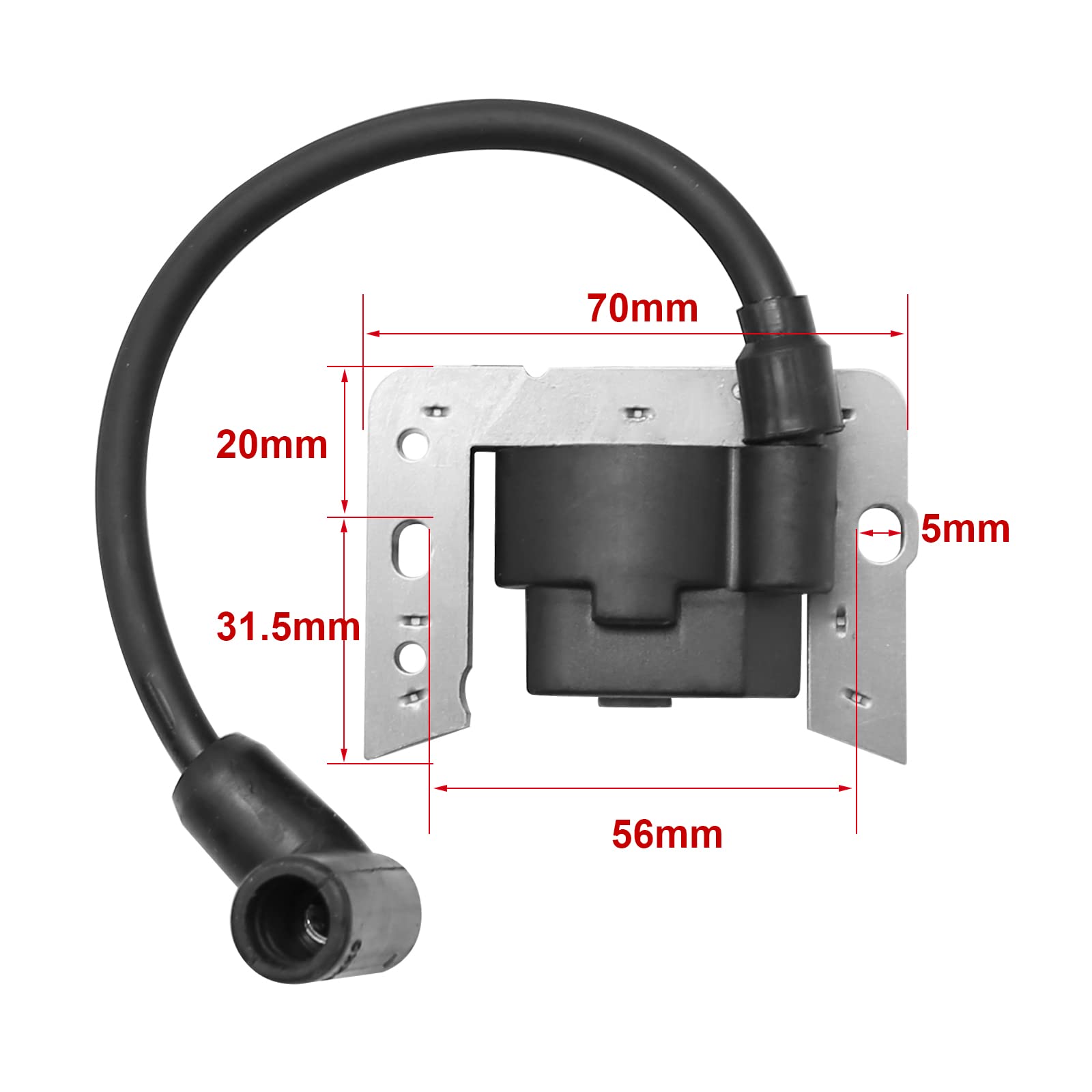 Ignition Coil Spark Plug Kit Replacement for Tecumseh AV520 LH195 OH195 TH139 TV085 TVM140 TVXL840 VLV126 LEV100 LEV115 LEV120 LV148A LV195EA OVRM105 OVRM120 Engine