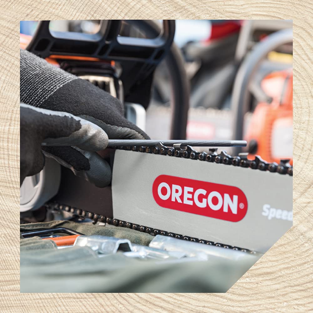 Oregon Universal Chainsaw Field Sharpening Kit, Chainsaw Chain Sharpener with 5/32-Inch (4 mm), 3/16-Inch (4.8 mm), & 7/32-Inch (5.5 mm) Round Files, Flat File, Handle, Filing Guide & Pouch (617067)