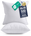 Utopia Bedding Throw Pillows Insert (Pack of 2, White) - 18 x 18 Inches Bed and Couch Pillows - Indoor Decorative Pillow