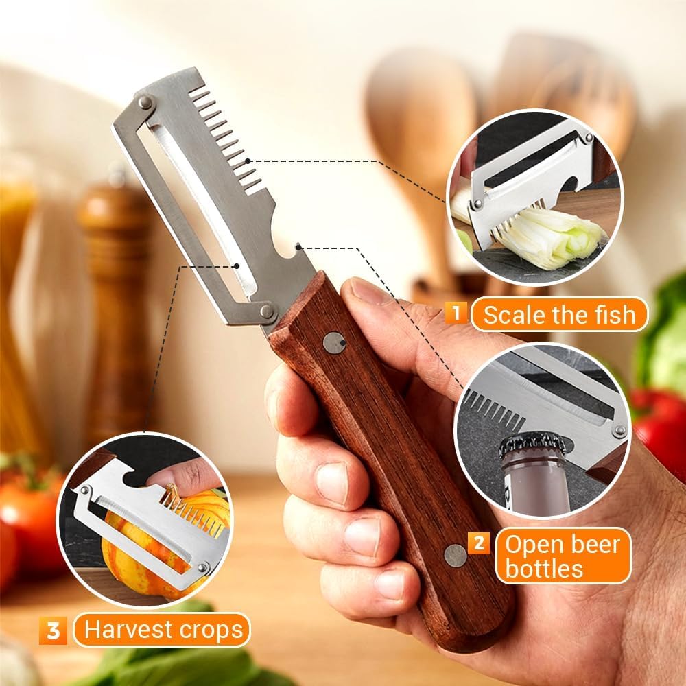 Vegetable Peeler, 2026 Upgrade Multifunctional Stainless Steel Peeler,Vegetable Peeler for Kitchen, Kitchen Gadgets Tool for Fruit Pumpkin Peeling Potato Carrot Veggie Peeler