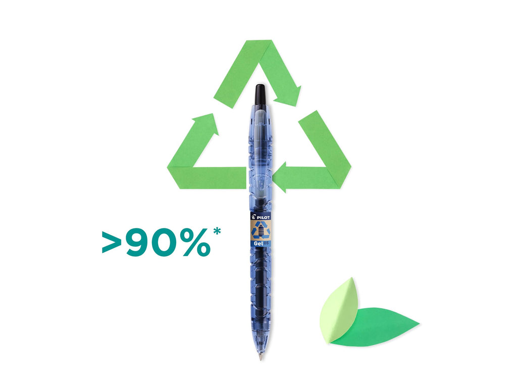 Pilot Greenpack B2P Eco Gel, 0.7mm, Blue, 10 Pens and 10 Refills