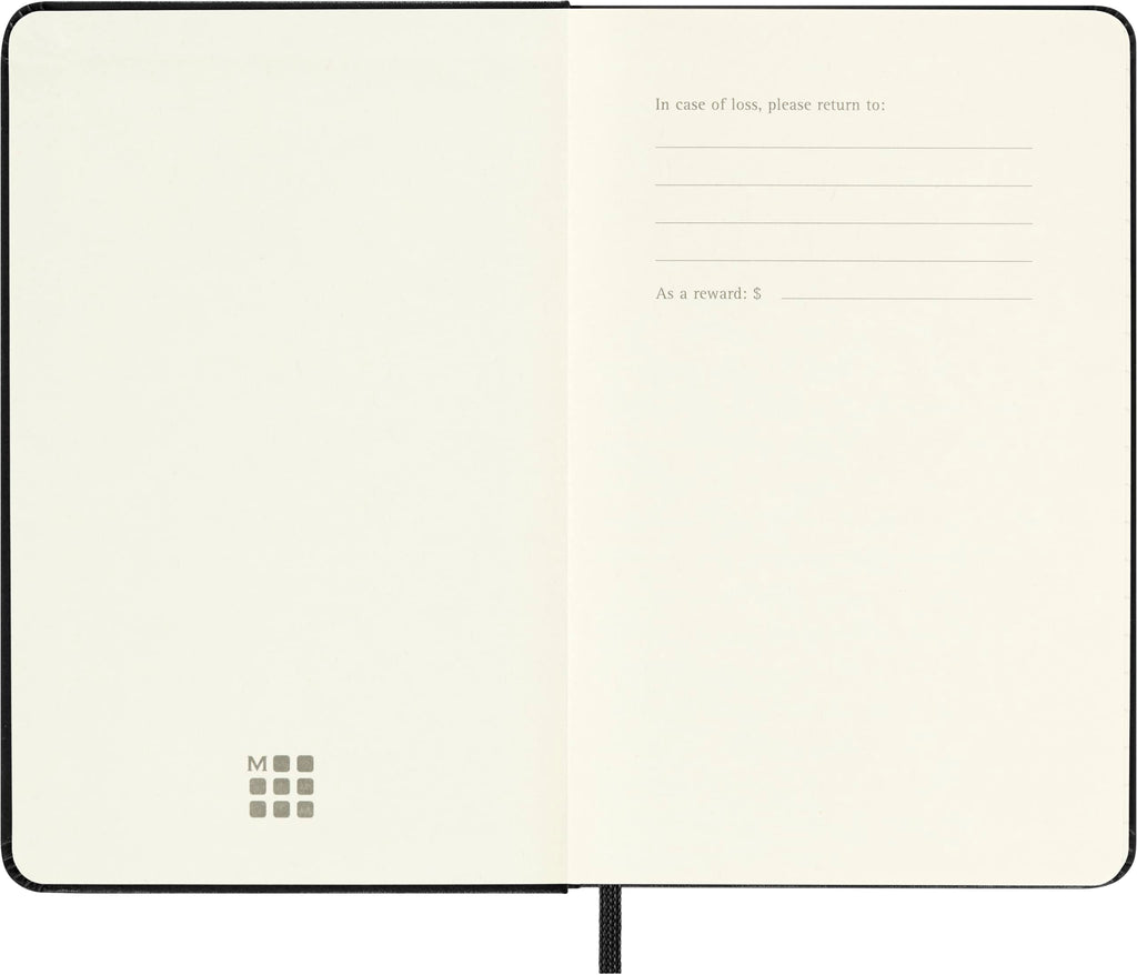 Moleskine Classic Notebook, Hard Cover, Pocket (3.5" x 5.5") Ruled/Lined, Black, 192 Pages