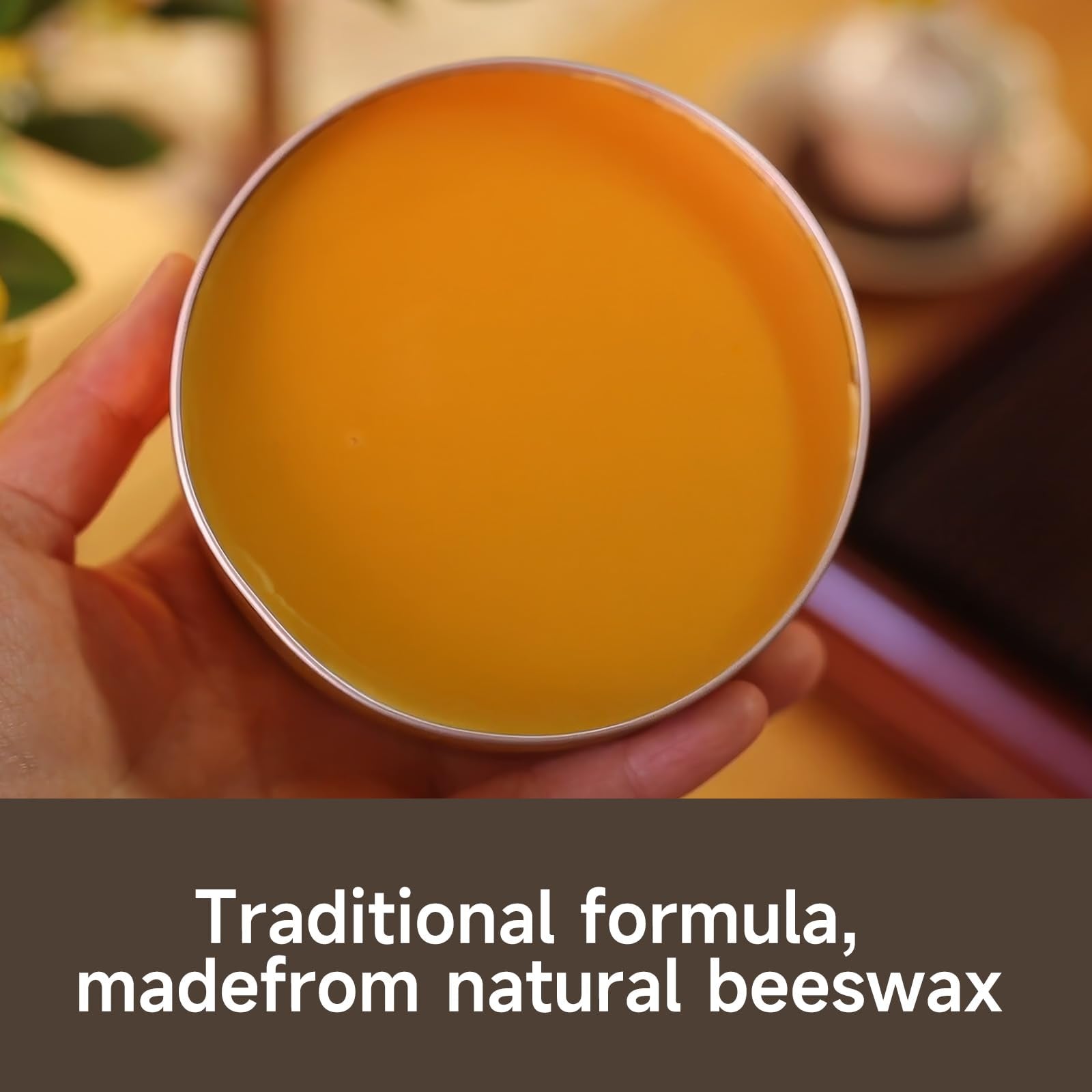 MOLLOR Beeswax Furniture Polish, Cabinet and Table Restorer, Natural Wood Conditioner, Multipurpose Beeswax for Wooden Tools, Protects for a Perfect Finish Bees Wax Polish (1 x 200g with 1 Sponge)