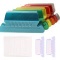 File Folder Tabs, 180 Sets Multicolor Hanging File Folder Tabs and Inserts for Organize, 2 Inch Clear Plastic Hanging File Tabs for Quick Identification