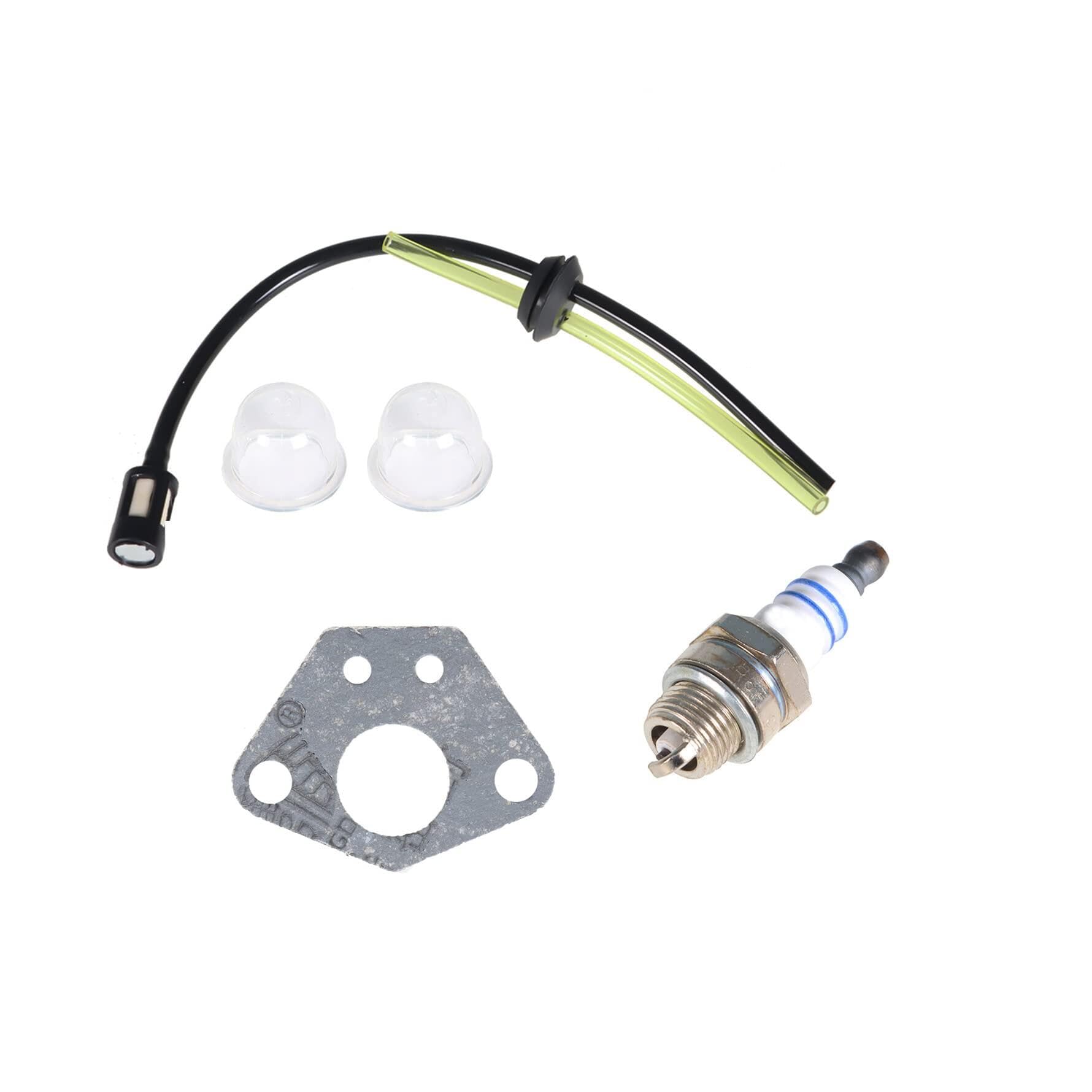 munirater Carburetor Replacement for Earthquake 43cc Engine E43 E43CE E43WC Auger MD43 WE43 WE43E WE43CE Edger Powermate PEA438 PCV43 Tiller Cultivator with Fuel Line