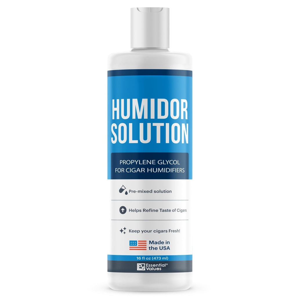 Essential Values Cigar Humidor Solution (1 Pack) 16oz Propylene Glycol Solution (PG Solution) for Humidifiers. Humidor Accessories and Supplies