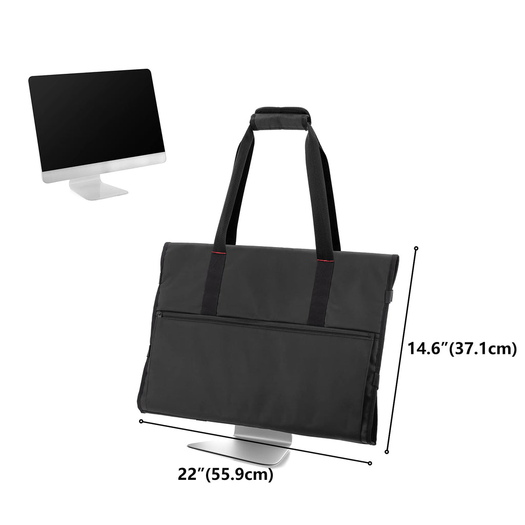 Trunab Travel Carrying Case Compatible with 21.5" iMac /24” iMac / 24" LCD Screens, Protective Monitor Dust Cover Travel Bag With Padded Velvet Lining for 24” Monitor and Accessories (Patented Design)