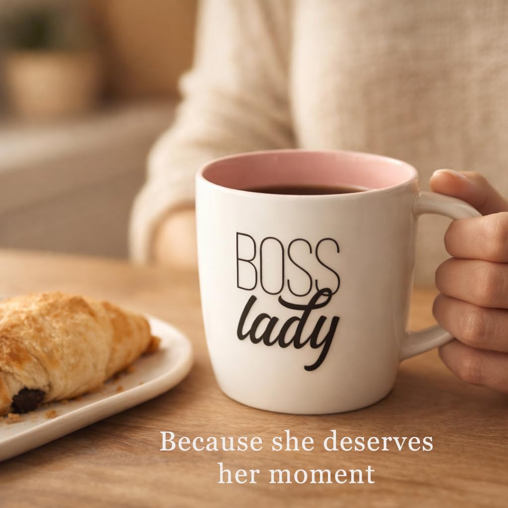 Triple Gifffted Boss Lady Gifts for a Women, Valentines Day, Her Birthday, Christmas, Mothers Day Presents, Coffee Mug Cup Gift for Sister, Mom, Boss, Girlfriend