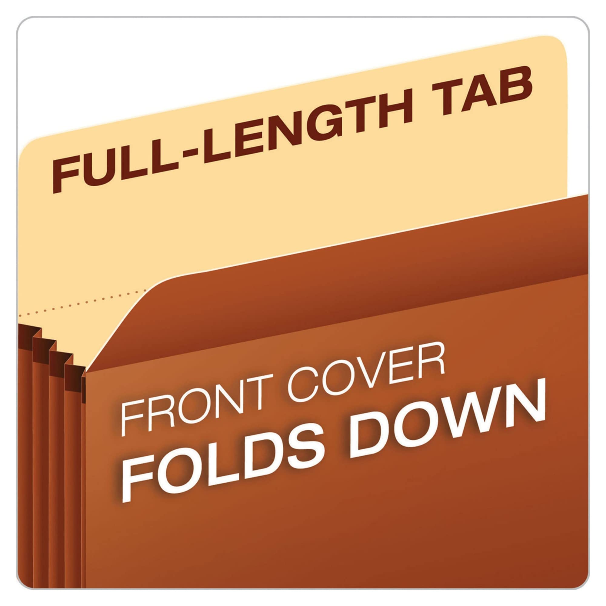 Pendaflex Vertical File Pockets, 5.25-Inch Expansion, Straight Cut, Letter 10/Box