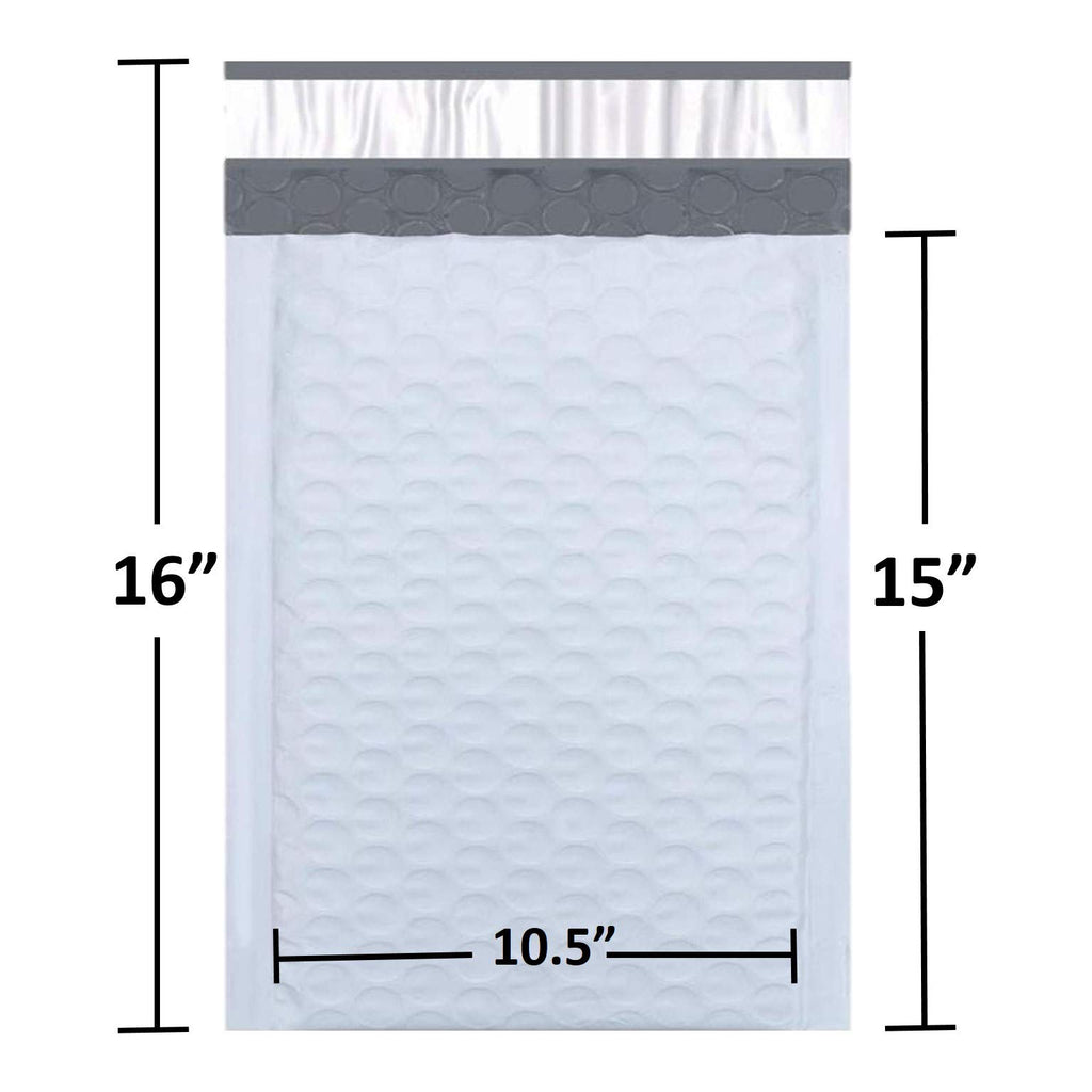 Sales4Less #5 Poly Bubble Mailers 10.5X16 Inches Padded Envelope Mailer Waterproof Pack of 10, White