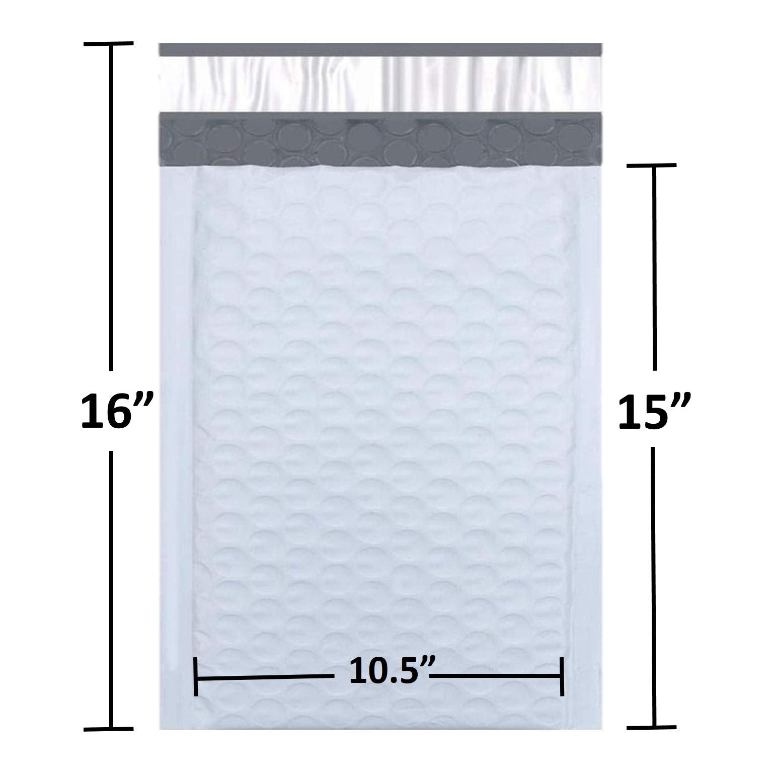 Sales4Less #5 Poly Bubble Mailers 10.5X16 Inches Padded Envelope Mailer Waterproof Pack of 10, White