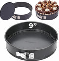 NutriChef Springform Pan - 9in Cake Pan, Durable Nonstick Steel Design, Easy to Clean & Removable Bottom, Great for Cake Molds, Cheesecake, Quiche and More