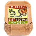 7.5 Inch Air Fryer Parchment Paper Liners Square,150 Pcs Non-Stick &Oil-Proof Air Fryer Liners Disposable for 2-5 QT Frying,Baking,Roast