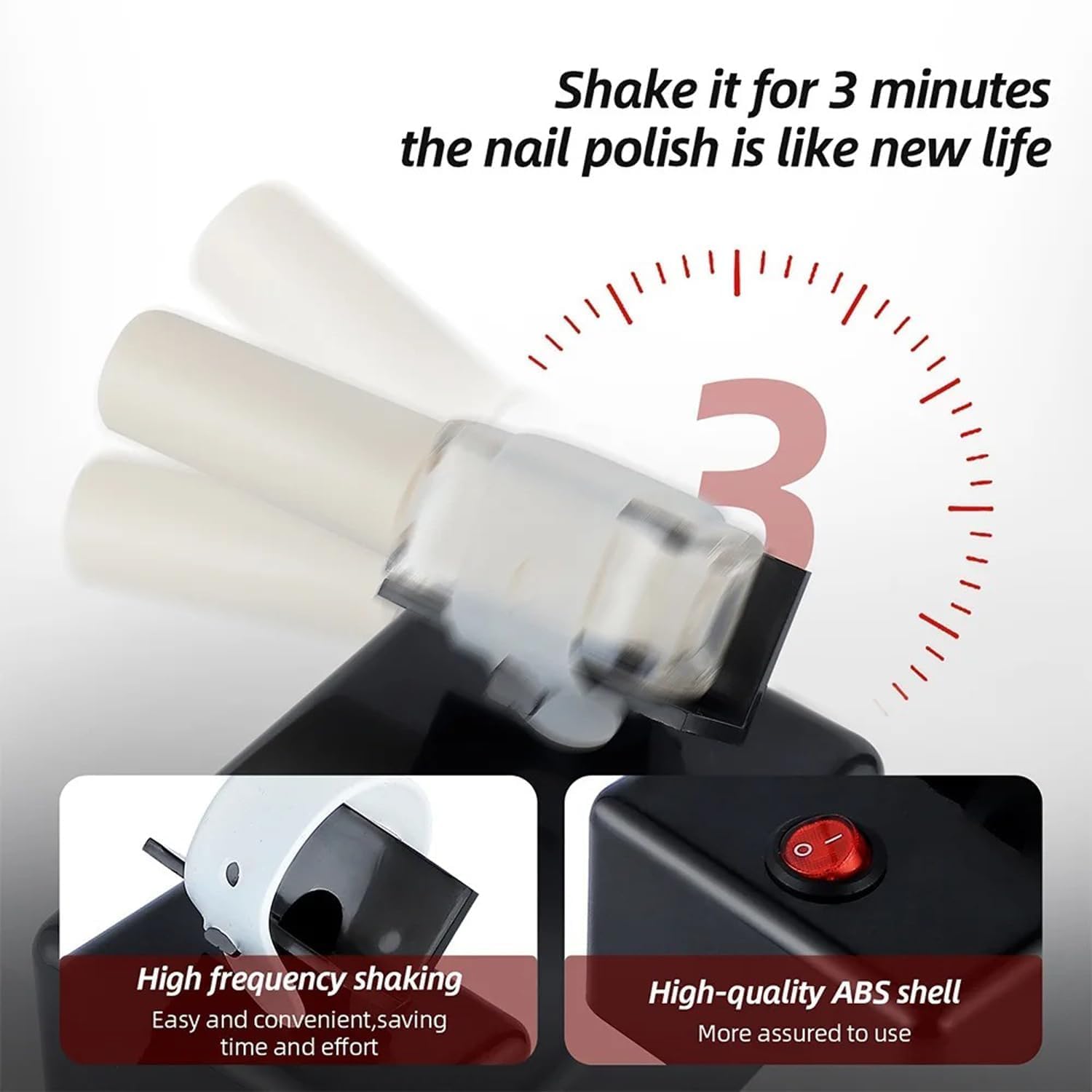 HUBEST Model Paints Nail Lacquer Shaker Shaking Machine Evenly Tools Mini Vortex Mixer Shaker Vortex Shaker for Nail Art