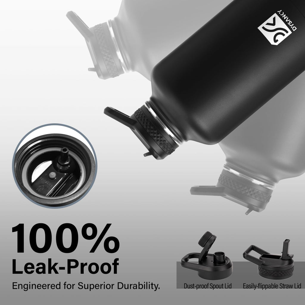 DYSANKY 2L Insulated Water Bottle 64 oz - Multiple Insulation Vacuum Sealed - Portable Sports Half Gallon Metal Water Jug for Outdoor Adventure, Gym, and Daily Use - Leak Proof & Non-BPA 2 Liter