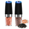 Electric Salt and Pepper Grinder Set: for Gravity Automatic Pepper Grinder, Battery Operated Pepper Mill with Ceramic Grind Adjustable Coarseness Electric Salt Grinder refillable Pepper Shaker 2 Pack
