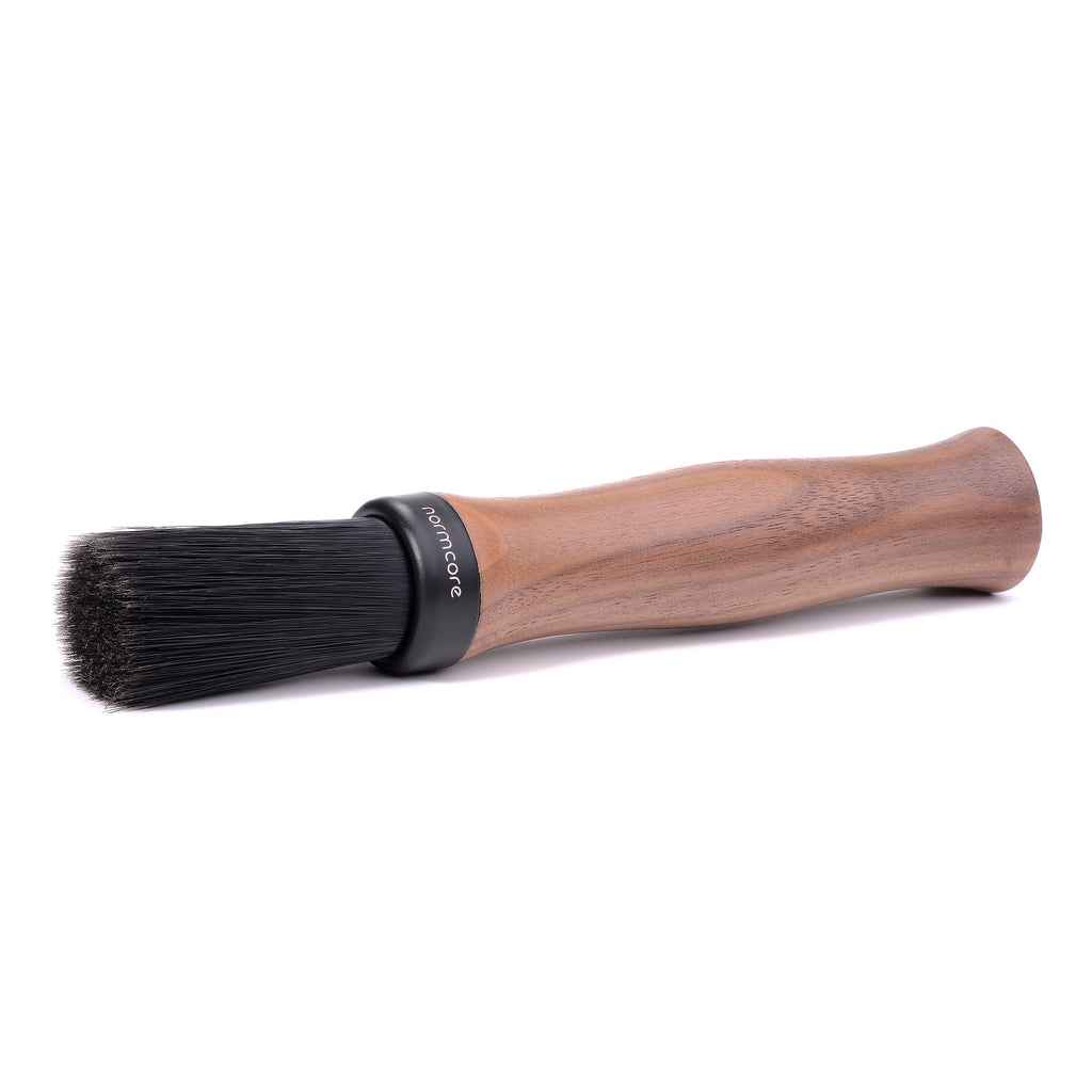 Normcore Barista Brush - Genuine American Walnut Wood Handle Espresso Cleaner - Coffee Bar and Grinder Cleaning Tool