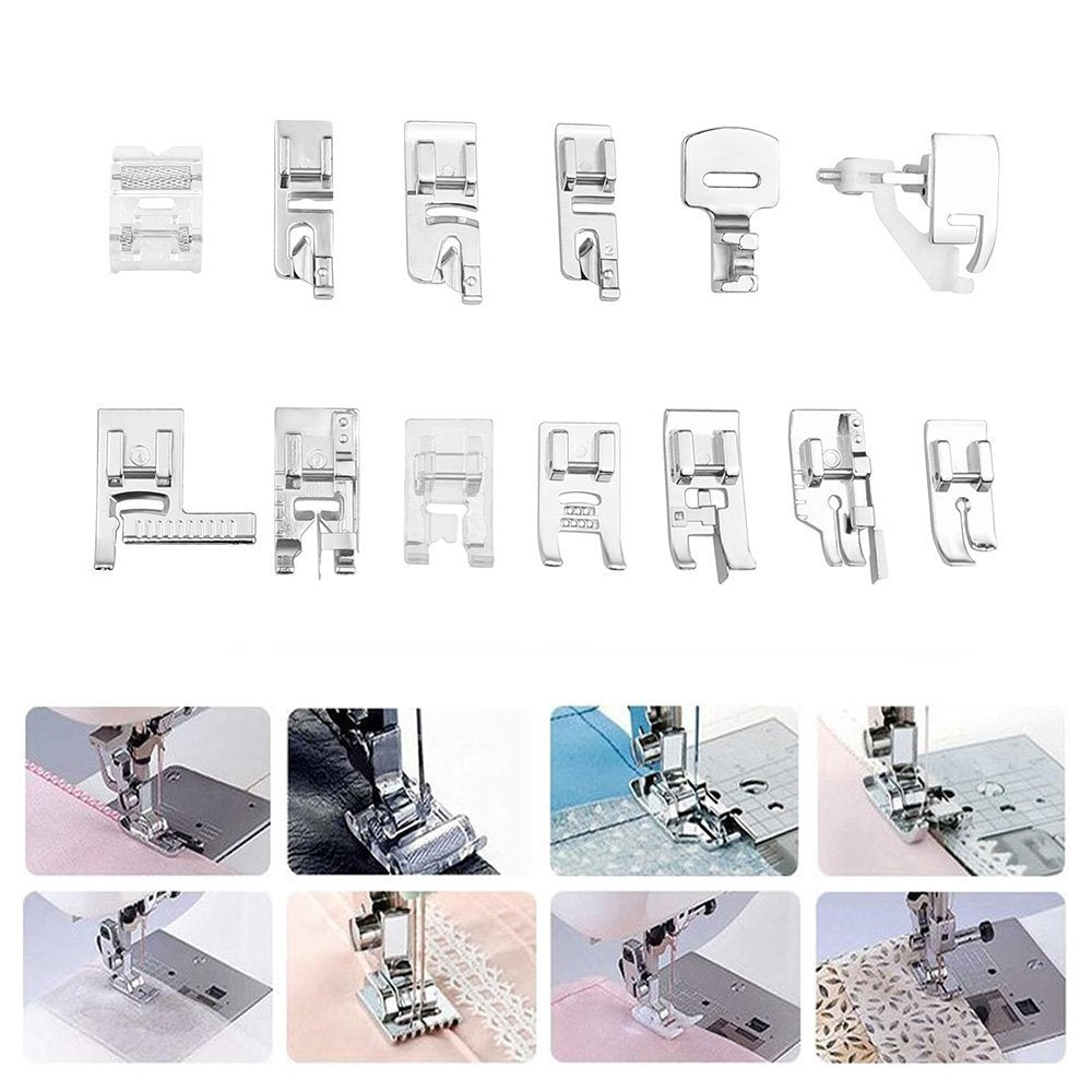 BUDDE 42pcs Domestic Sewing Machine Presser Feet Set for Brother, Babylock, Singer, Janome, Elna, Toyota, New Home, Simplicity, Necchi, Kenmore, and White Low Shank Sewing Machines