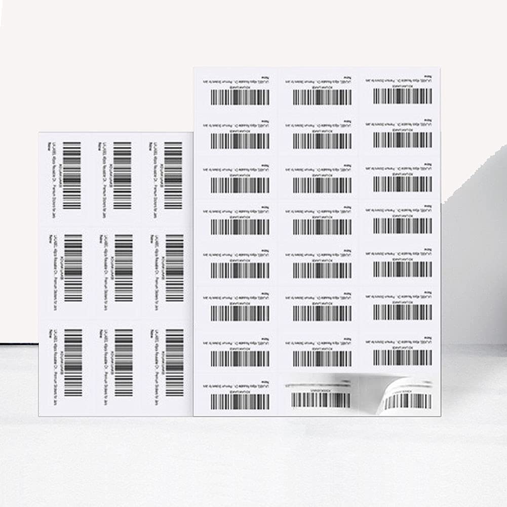 100 Sheets 3000 Labels LabelMore 30 up Labels 1" X 2-5/8" Shipping Labels Self Adhesive for Laser and Inkjet Printers 8.5" x 11" White.
