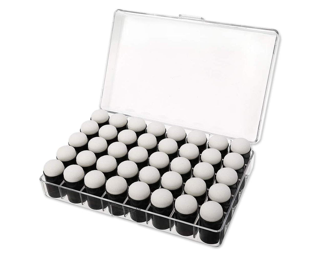 DS. DISTINCTIVE STYLE 40 Pieces Finger Sponge Dauber with Storage Case Craft Daubers for Chalk Ink Painting Card Making