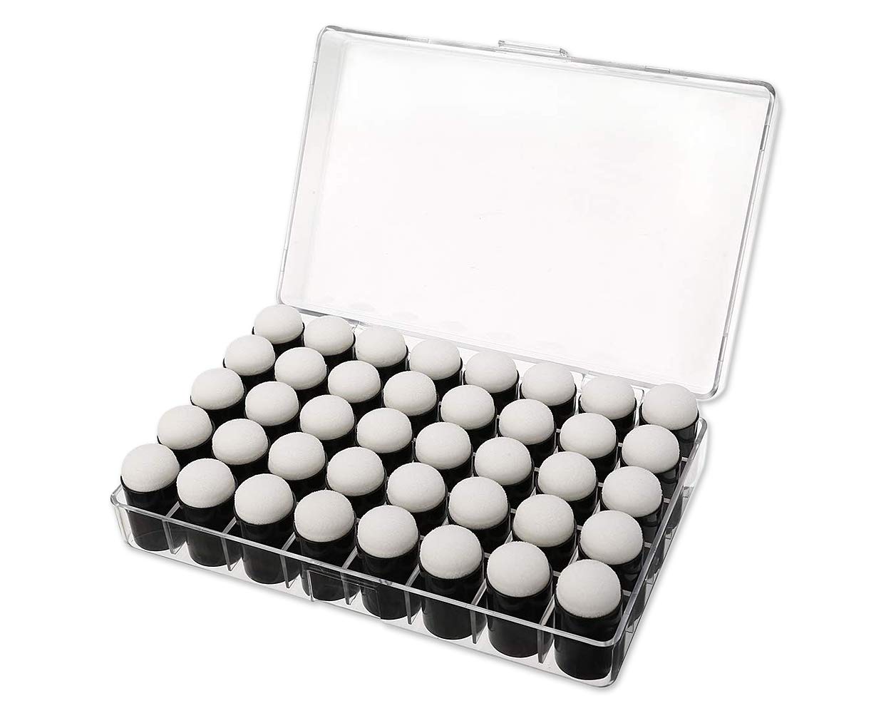 DS. DISTINCTIVE STYLE 40 Pieces Finger Sponge Dauber with Storage Case Craft Daubers for Chalk Ink Painting Card Making