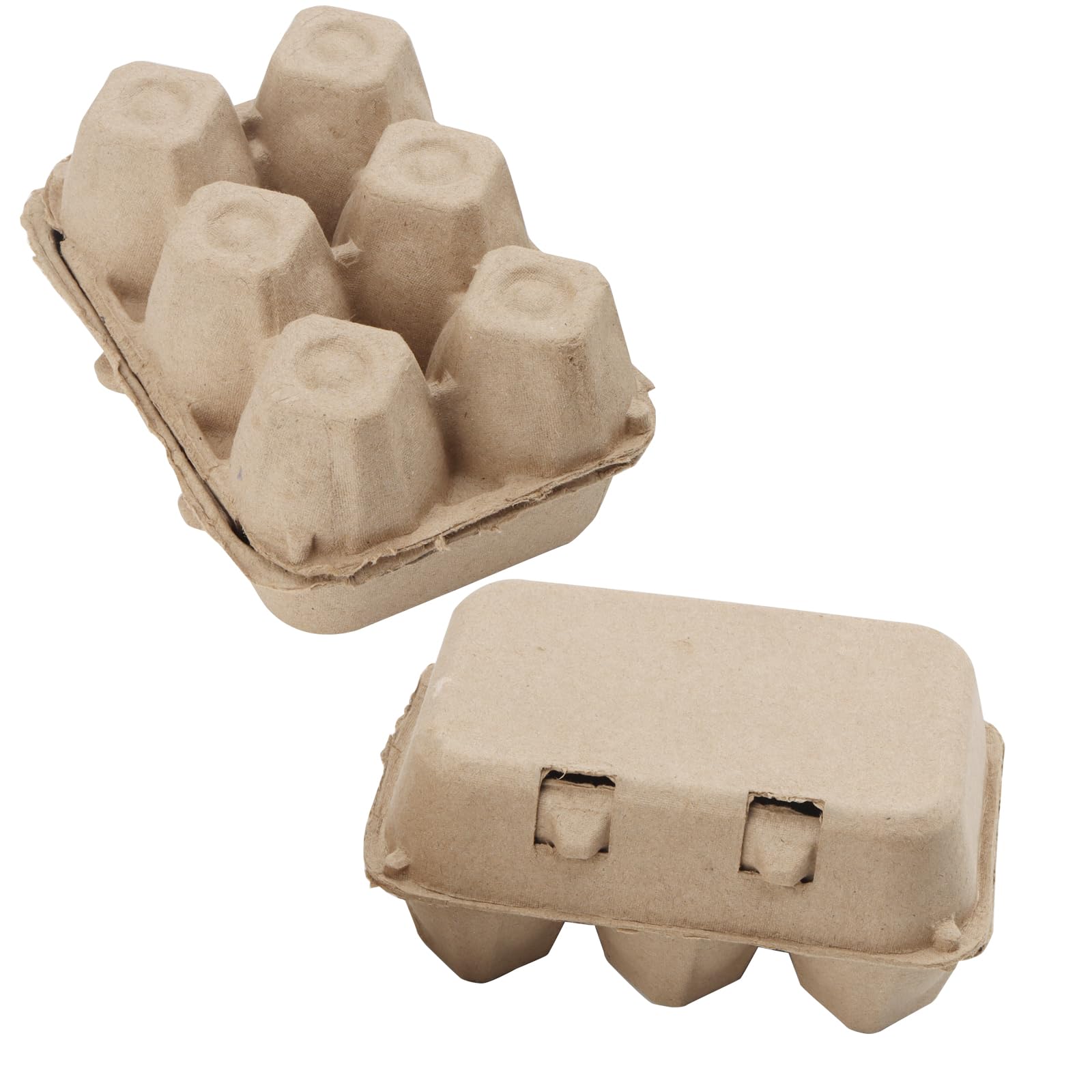 SOUJAP 30 Pack Half Dozen Egg Cartons, 6 Count Paper Bulk for Storing up to 6 Small to Medium Chicken Eggs