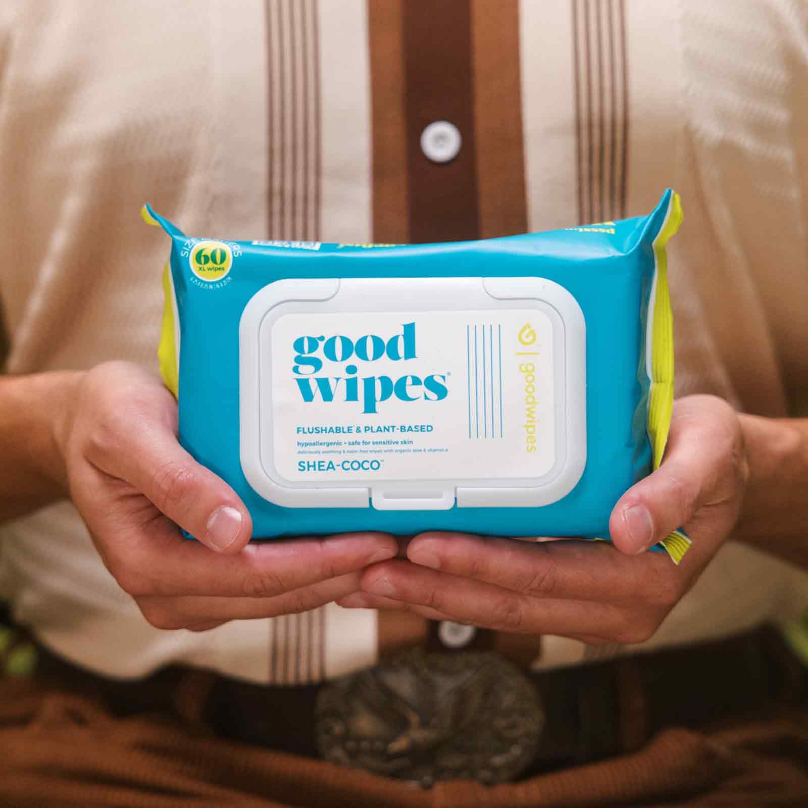 Down There Flushable Feminine Cleansing Wipes | Shea-Coco | 60 Count | 3 Pack | pH-Balanced Alcohol-Free paraben Free Hypoallergenic Safe for Sensitive Skin
