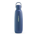 SodaStream - Fizz & Go Cool Bottle | Stainless Steel Carbonating Water Bottle | Keeps Drinks Cold 12 Hrs | Cupholder Friendly | Compatible with Pink CO2 Cylinder Machines | Storm Color | 0.9L