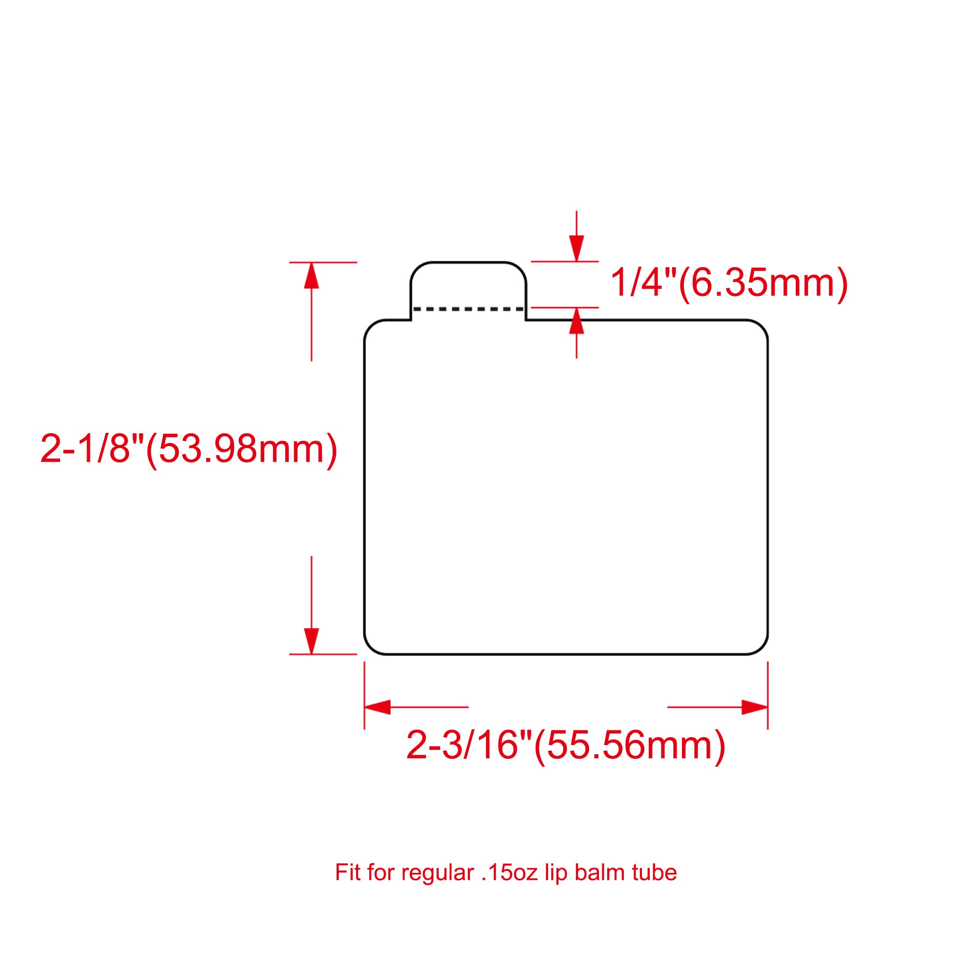 Mr-Label White Lip Balm Labels with Tamper Tab - Waterproof & Tear-Resistant - for Inkjet & Laser Printer - 2-3/16" x 2-1/8" on Letter Sheet (300 Labels)