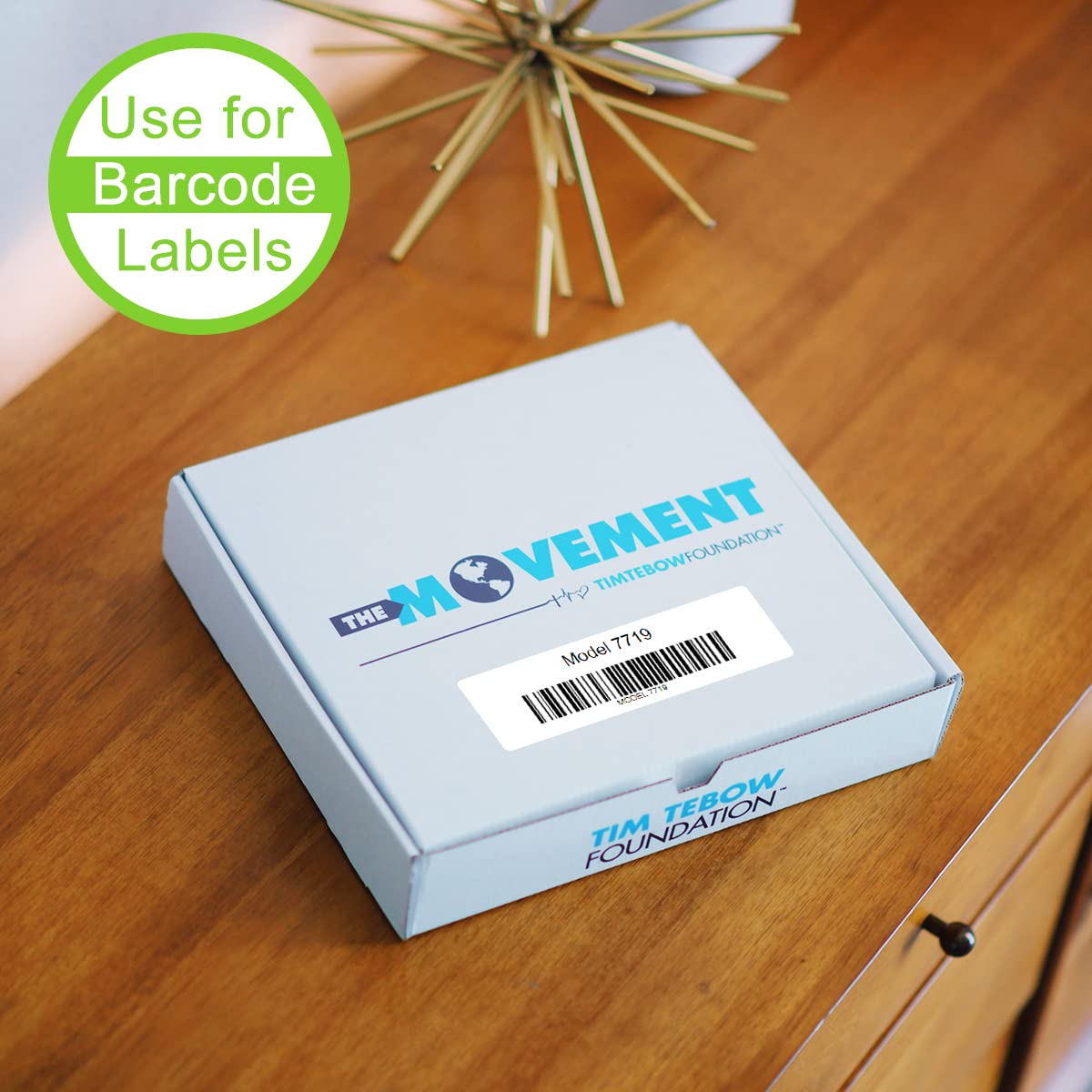 MarkDomain 30252 Compatible with DYMO 30252 1-1/8" x 3-1/2" (28 x 89 mm) Return Address Barcode Shipping Labels, Work with DYMO Label Writer 450, 450 Turbo, 4XL Label Printers, White, 10 Rolls of 350