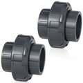 Wacjak 1.5" PVC Union Pipe Fitting 2-Pack, Rigid PVC-U Coupling for Outdoor Plumbing, Pool Pump Connections, 200 PSI Easy-Install Adapters