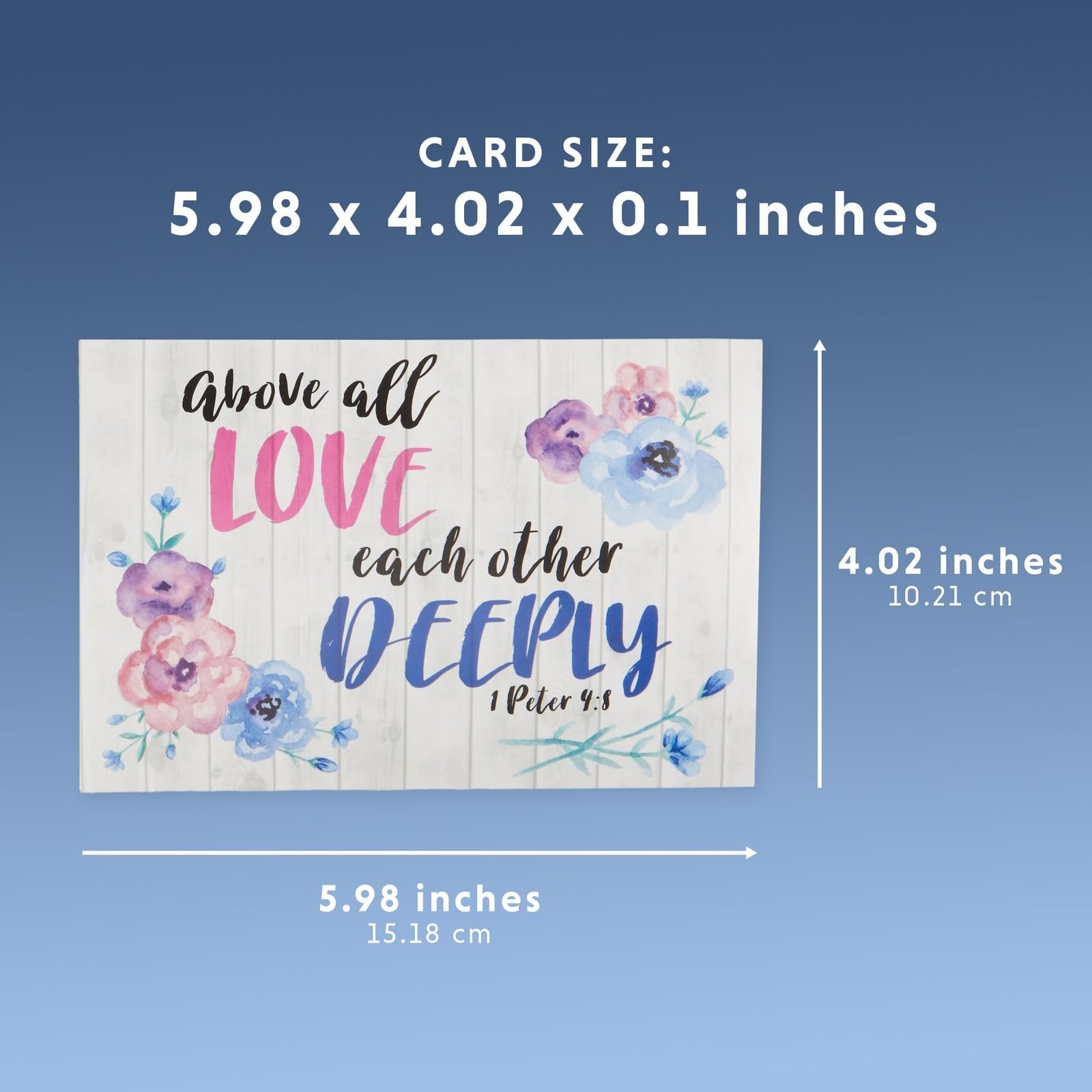 60 Pack Christian Inspirational Cards with Envelopes, Religious Encouragement Scripture, Bible Verses (6 Floral Designs, 4x6 In)