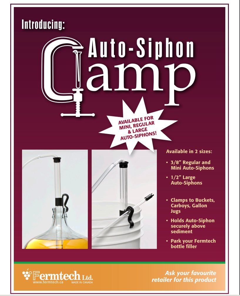 Fermtech 3/8" Mini Deluxe Siphoning Kit, Mini Auto - Siphon, Pro Wine Bottle Filler, Clamp and Tubing by UbrewUsa