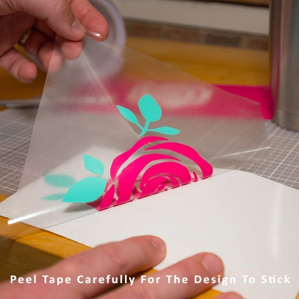 Xvinyl Transfer Tape for Vinyl - Clear Grid 12”x50FT Transfer Tape Roll Works Great with Oracal 651, 631 and Cricut Vinyl