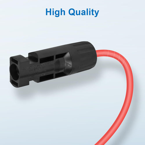 2 Pairs Solar Connectors Y Branch Parallel Adapter 10AWG 20A Y-Branch Wire Plug Tool Kit for Solar Panel(M/FF+F/MM)