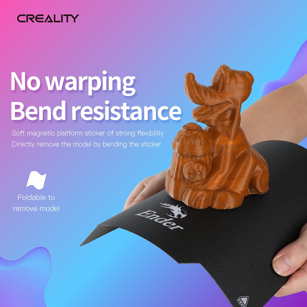 Creality 2 PCS Ender 3 Bed Ultra-Flexible Removable Magnetic Removable Build Surface Hotbed Cover Print Platform Kit for Ender 3/Ender 3 V2/Ender 3 Pro/Ender 5/Ender 5 Pro/Ender 3 S1 235x235mm