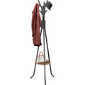 Simple Houseware Freestanding Coat Rack With Shelf, 9 hooks, Black