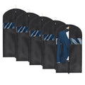 Univivi 5 pcs Garment Bag 110 cm/43 inch Suit Bag with Clear Window,Zipper,Washable Oxford Fabrics Suit Cover for Suits, Jacket,Coats (24"x43"-5pcs- Oxford)
