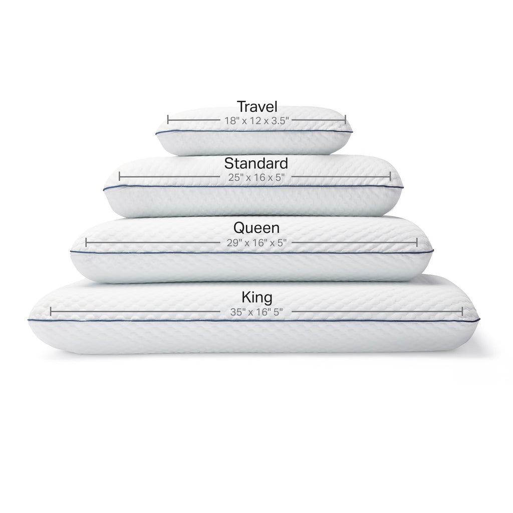 WEEKENDER Ventilated Gel Memory Foam Pillow - Washable Cover , White, Standard (Pack of 1)