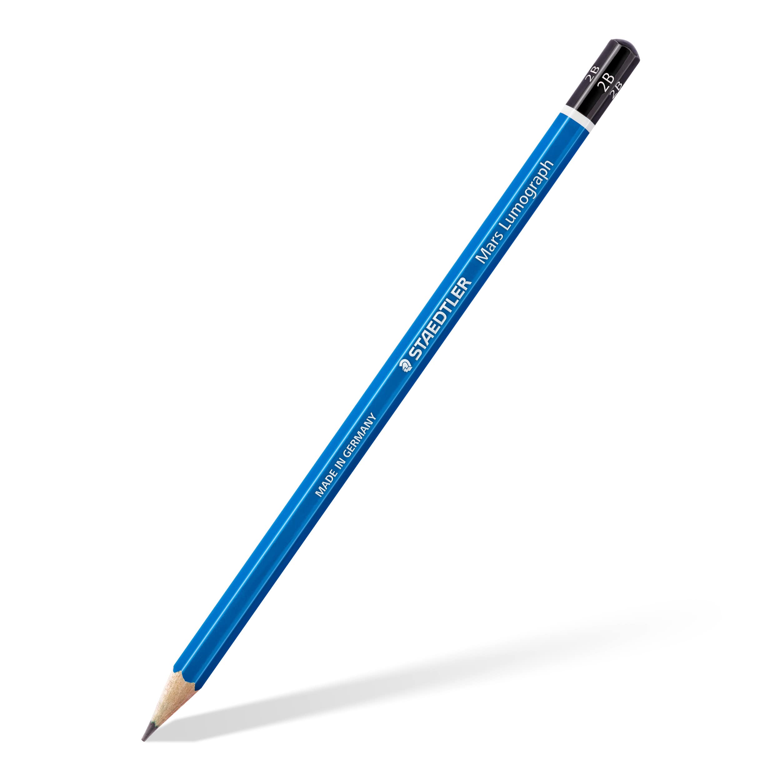 STAEDTLER Mars Lumograph 2B Graphite Art Drawing Pencil, Medium Soft, Break-Resistant Bonded Lead, 12 Pack, 100-2B (100-2B VE)