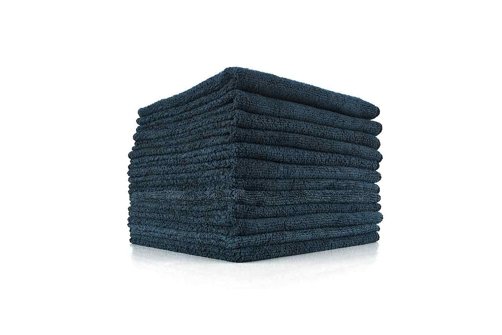The Rag Company - All-Purpose Microfiber Terry Cleaning Towels - Commercial Grade, Highly Absorbent, Lint-Free, Streak-Free, Kitchens, Bathrooms, Offices, 300gsm, 16in x 16in, Midnight (12-Pack)