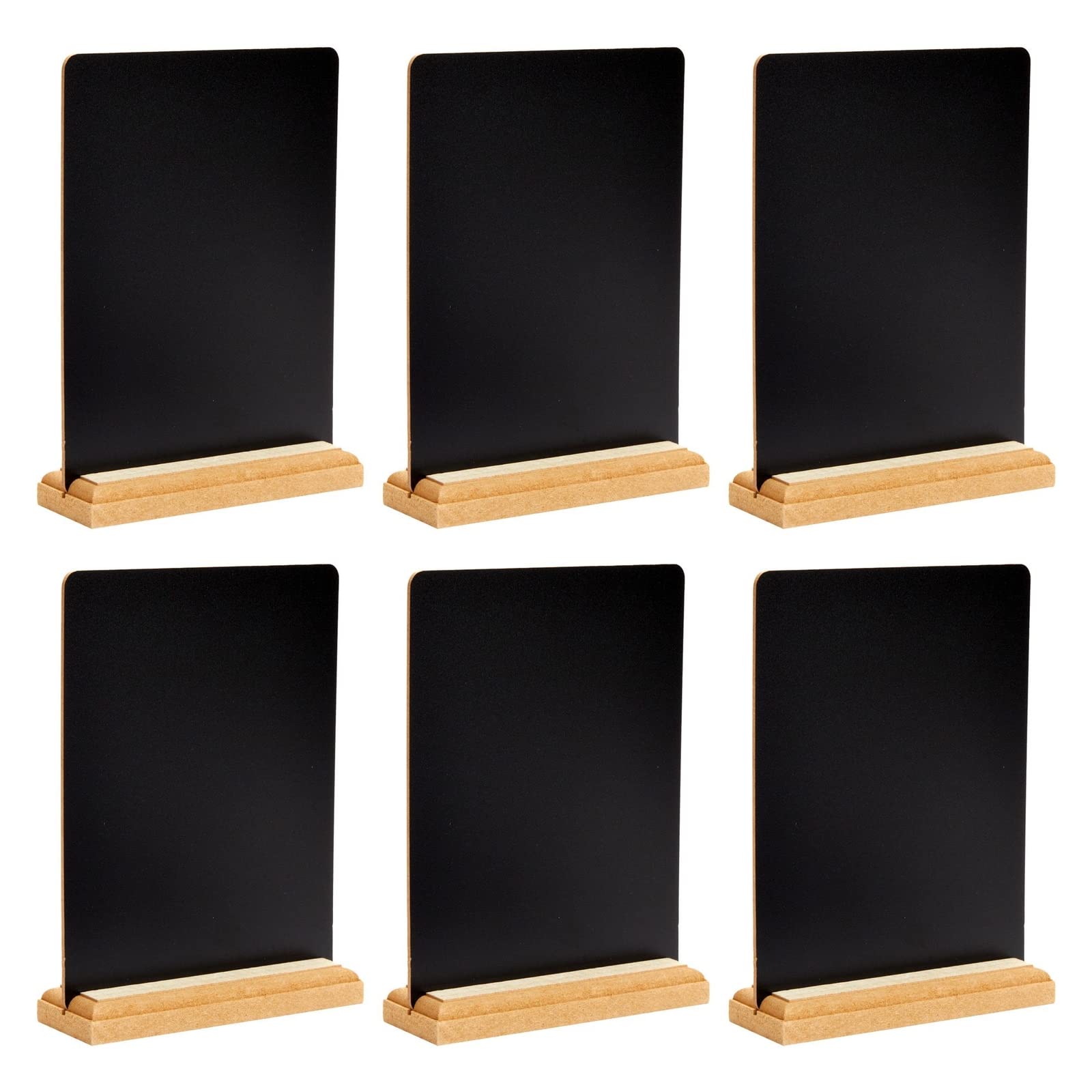 6 Pack Mini Chalkboard Signs with Stand for Table Decorations, Restaurant Food Display, Message Boards, Small Business, Wedding, Banquet, Coffee Shop (6 x 8 Inches)