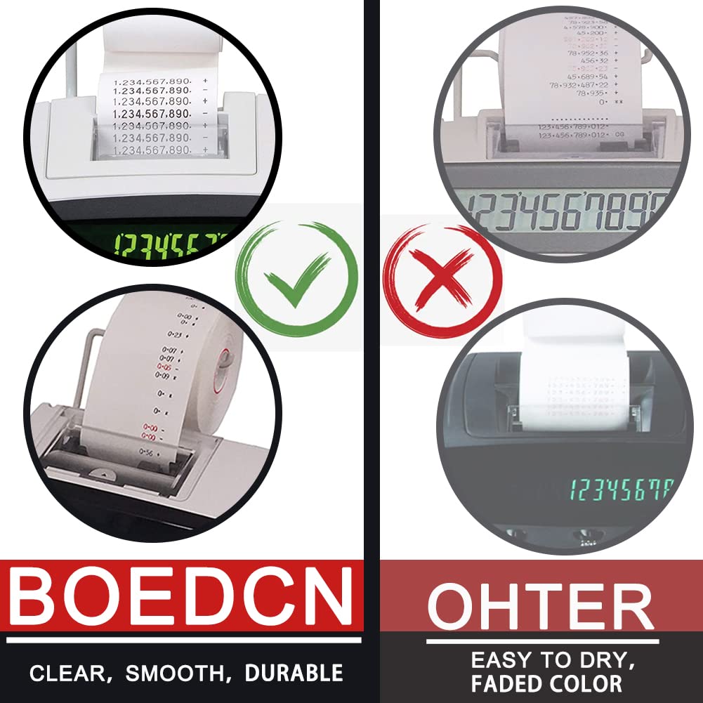 BOEDCN 10 Pack Compatible IR40t Calculator Ink Roller Replacement for Casio hr-100tm Ink Ribbon Compatible with Casio HR-100TM HR-150TM HR-170RC Canon P23-dhv Sharp EL-1801V, Individually Sealed, B/R